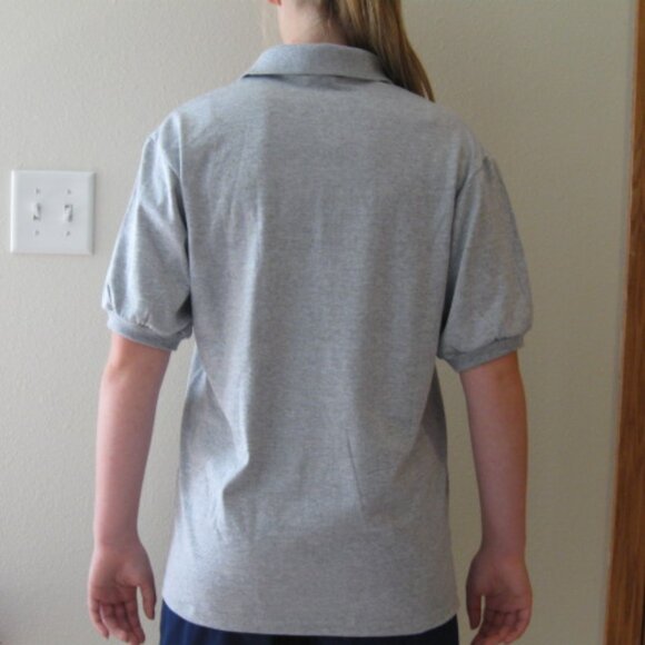 HANES MEN'S SIZE S (34 - 36) LIGHT GRAY POLO / GOLF SHIRT WOMEN'S UNISEX NWT - Picture 5 of 6